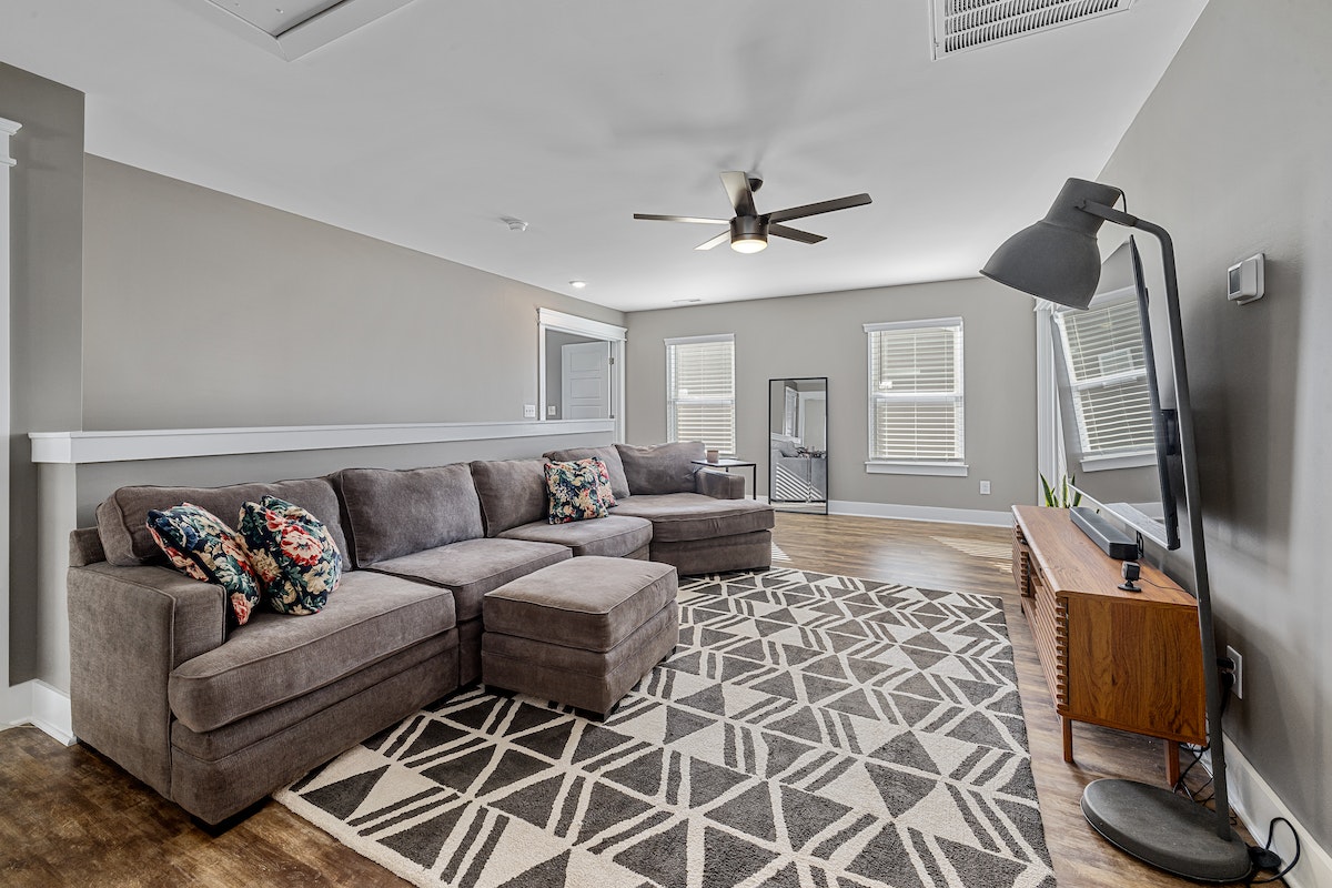 living room carpet with pattern